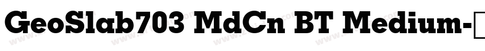 GeoSlab703 MdCn BT Medium字体转换